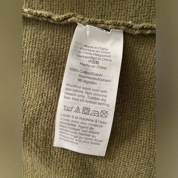 J.Crew- sweater blazer 100% cotton women green button up cardigan lady jacket S - Picture 16 of 16